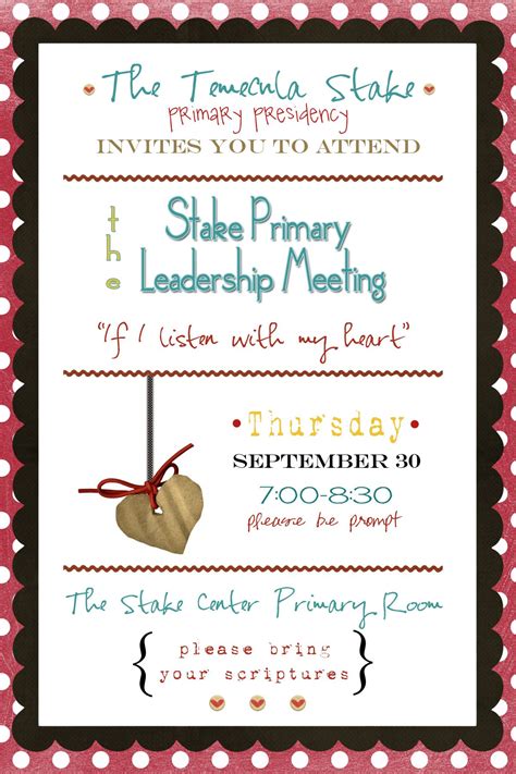 stake primary leadership training ideas|Primary – The Idea Door.